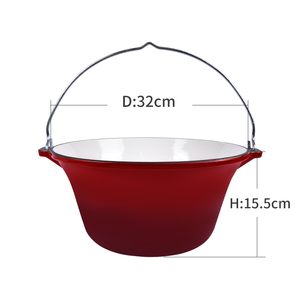 ชุดหม้อเหล็กหล่อเคลือบสำหรับแคมป์ปิ้งขายส่ง หม้อเหล็กหล่อขนาดใหญ่ความจุเยอะ - Product Image 5