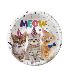Vajilla de Papel para Fiesta Temática de Gatos y Mascotas, Suministros para Fiestas, Juegos de Platos de Papel Desechables, Decoración de Pancartas - Product Image 2