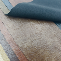 Fabricant de cuir artificiel, tissu synthétique tricoté PU sur mesure 310GSM pour manteau et veste