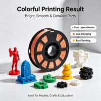 Filament d'imprimante 3D PLA 1,75 mm, bobine de 1 kg, faible odeur, faible déformation, sans obstruction, bonne adhérence des couches pour imprimante FDM, vente en gros