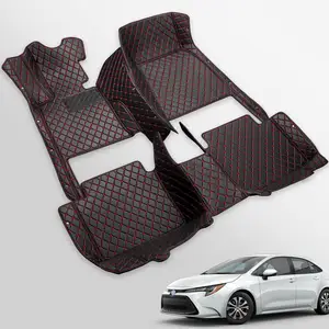 Rutsch feste wasserdichte Schutz-Auto-Fußmatten Kompatibel f für Toyota Corolla Hybrid 2019-2021 Custom Fit 7D Car Mat