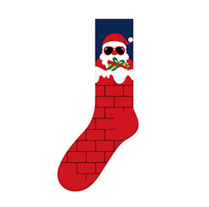 Calcetines navideños bonitos con diseño de copo de nieve y Papá Noel, calcetines de algodón de larga duración, calcetines cálidos de dibujos animados para fiestas festivas, adecuados para hombres y mujeres - Product Image 6