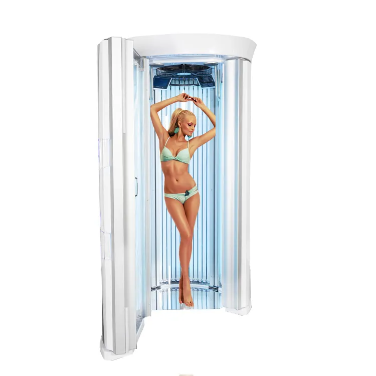 High quality Vertical Tanning Solarium tan Machine Tanning Bed with Germany UV lamp tubes