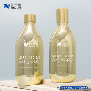 Botella de loción para mascotas Minnie de 300 ml, galvanizada, con tapa de rosca redonda, botella vacía para champú cosmético, para cuidado personal - Product Image 2