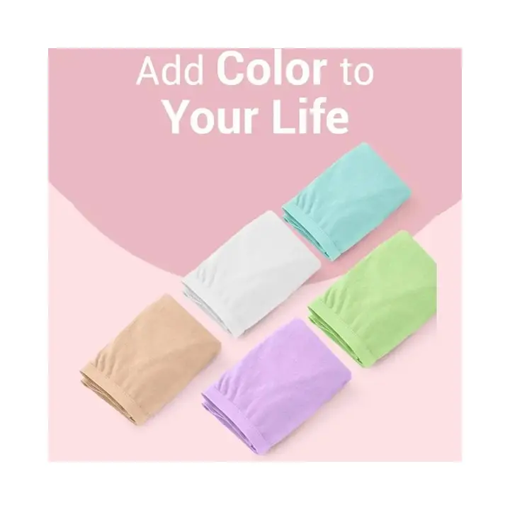 Women Panties 5pcs pack moderate coverage design comfortable to wear cotton panties Bmama Full Cotton Disposable Panties