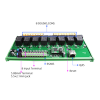 Module de relais industriel 8 canaux 30A 8 DI/8 DO |   Module Hongfa Cloud/APP Control à montage sur rail DIN 12-24V DC Ethernet/RS485