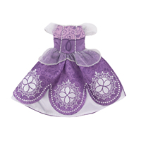 Nouvelle robe violette au design moderne, adaptée aux vêtements de poupée de 14 pouces, vêtements longs pour poupée