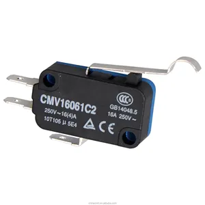 CNTD Alta Qualidade Baixo Preço Grande Variedade Miniatura Micro Interruptor De Ação Snap Série CMV16 Micro Interruptor CMV16061C2 0.05mm ~ 1 m/s 10A