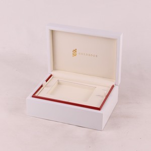 Caja de Madera MDF Lacada en Blanco de Alta Calidad Edream, con Bandeja Extraíble para Bolígrafos y Gemelos, Diseño Personalizado, Grabado Láser - Product Image 3