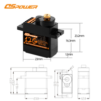 DS-S006M 9g Micro Servomoteur à Engrenages Métalliques et Boîtier Plastique MG90S 6V Haute Vitesse Bus Série TTL pour Robot Intelligent, Bras Robotique et Jouet pour Garçons