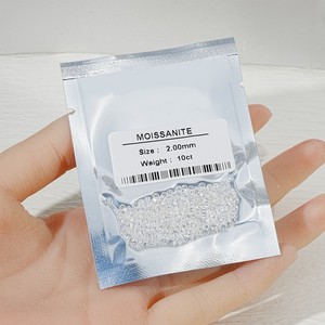 <span class=keywords><strong>Prix</strong></span> de gros Starsgem : Pierre de Moissanite en vrac, taille brillant rond, 10 carats, 1,0 mm-2,9 mm, en sac unique - Product Image 2