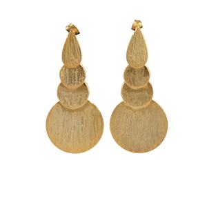 ต่างหูสตั๊ดทรงกลมออกแบบด้วยทองคำเครื่องประดับรูปทรงเรขาคณิตคอลเลกชันที่ดีที่สุดต่างหูสตั๊ดผู้หญิง - Product Image 1