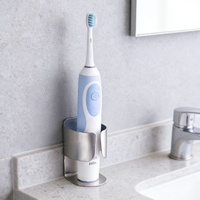 Support mural en acier inoxydable pour brosses à dents électriques, pince de rangement pour salle de bain