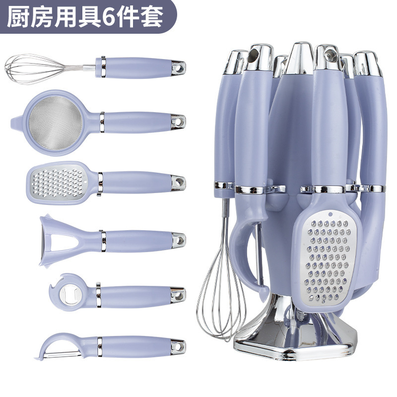 Lanzacohetes Silver K-b05, práctico ayudante, juego de 7 piezas, color violeta claro