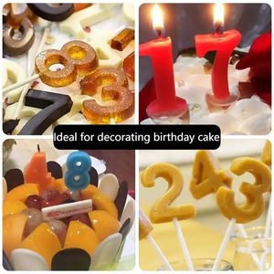 แม่พิมพ์ซิลิโคนตัวอักษรเกรดอาหารแม่พิมพ์เค้กรูปตัวอักษรและตัวเลขสำหรับเครื่องประดับเรซินอุปกรณ์ตกแต่งงานประดิษฐ์ & เค้กแบบทำมือ - Product Image 5