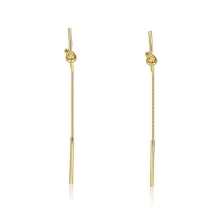 Wholesale Custom Minimalist Statement Gold Extra Long Thread Earrings