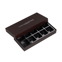 Boîte d'emballage de chocolats alimentaires de qualité supérieure avec logo personnalisé pour 10 pièces de bonbons boîte de papier d'emballage de barre de chocolat pour cadeau de bonbon