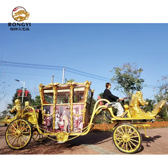 Özelleştirilmiş büyük açık dekorasyon külkedisi arabası/at arabası için düğün tatil festivali/at arabası için fotoğraf