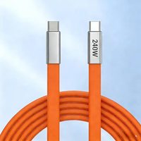 Câble de charge rapide Type-C vers Type-C 240W, 6A, haute intensité, transmission de données USB2.0, cordon en silicone