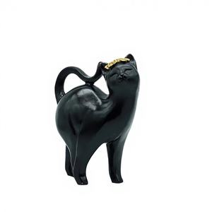 Escultura Moderna de Ángel con Detalles Dorados, Figura Artística de Animal, Adorno Minimalista para el Hogar, Idea de Regalo - Product Image 1