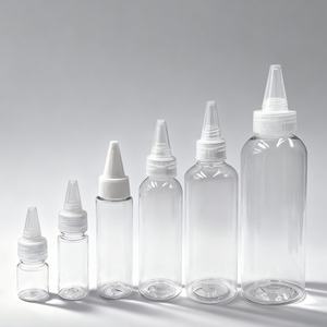 Vente en gros de flacons applicateurs miniatures en PET transparent avec bouchon à vis, 30 ml, 50 ml, 60 ml, 100 ml, 120 ml, 250 ml, 300 ml, 500 ml, pour huile capillaire - Product Image 1