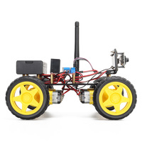Kit de cuatro ruedas para coche inteligente con función de reconocimiento, robot de coche para principiantes, programador SMD incluido, 2 unidades