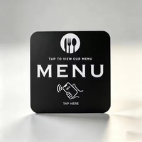 Plaque carrée autocollante en acrylique NFC213 pour avis Google et réseaux sociaux, puce RFID 13,56 MHz programmable, carte d'affichage