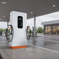 Borne de recharge DC pour véhicules électriques compatible Tesla CCS1 NACS, type socle, pour projet d'Amérique du Nord