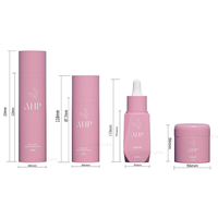 Set Cosmétique Vide pour Soins Corporels, Flacon de Lotion Airless Rose Rond Recyclé, Avec Logo Personnalisé, Emballage Frosted pour Peau