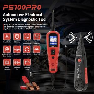 เครื่องมือวินิจฉัย TopDiag Power Probe สำหรับตรวจสอบแบตเตอรี่ 12-24V OBD2 ติดตามตำแหน่ง ตรวจจับไฟฟ้าลัดวงจร และไฟดิน สำหรับรถยนต์ทุกประเภท - Product Image 2