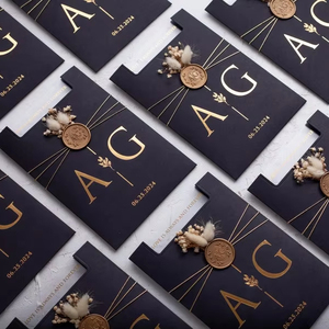 Cartoline d'<span class=keywords><strong>invito</strong></span> in acrilico per matrimonio, stampate in oro, - Product Image 1