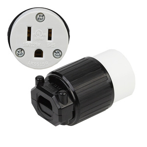 LK5515R Industrial Electrical <b>Plug</b> 15A 125V Standard Grounding Plastic <b>3</b> <b>Pin</b> Nema 5-15 For Usa Power Connection - Product Image 1