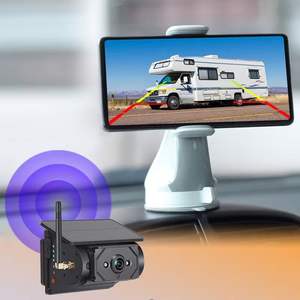 Cámara Solar para Auto <span class=keywords><strong>Viracle</strong></span> con Base Magnética de 300M, Alarma Inalámbrica de Punto Ciego con IA, Cámara de Reversa para Autobús, Camioneta, Camión, RV, Vista Delantera y Trasera - Product Image 2