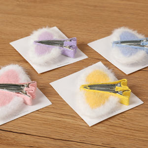 Accessoires pour cheveux d'enfants pour l'automne et l'hiver, nouvelle pince à cheveux avec oreilles de chat, peluche de dessin animé, style princesse, douce, inspirée de <span class=keywords><strong>Netflix</strong></span> - Product Image 4