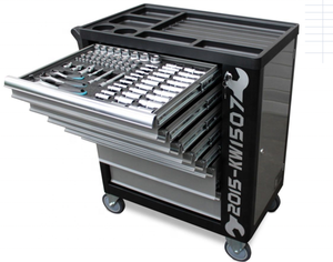 KAFUWELL H16037DW 236pcs tool trolley with CR-V tools, professional 7 drawer tool cabinet for auto repair