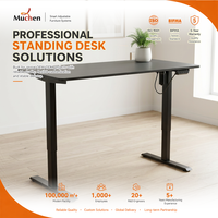 Bureau de direction moderne ergonomique réglable en hauteur avec cadre en fer et système de levage électrique intelligent pour position assise-debout