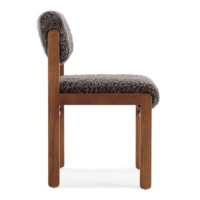 Chaises sans accoudoirs en velours de laine d'agneau avec cadre en bois de luxe 2025, chaise de salle à manger pour restaurant et hôtel, chaise moderne simple en métal doré