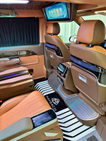 Kit d'amélioration intérieure Caramel Tan Vito V250 V300 W447 Maybach avec écran tactile lumineux au sol, sièges VIP, lit 180°, TV de toit et équipement de surclassement