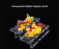 Nouveau supermarché rideau d'air armoire présentoir Transparent épissage échelle fruits accessoires congélateur présentoir biseau en plastique
