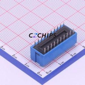 DPL-10BLP DIP Switch Through hole Component (THT) Switch Piano Key Single Pole Single Throw 10 PC Pin - Product Image 2