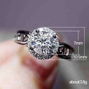 Anello con Diamante F797, Taglio Brillante Rotondo, Diamante Naturale, Gioiello Classico da Donna per Fidanzamento - Product Image 5