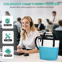 Appareil de cryothérapie portable avec minuterie programmable, système de cryothérapie à débit d'eau réglable pour la récupération des genoux et des épaules à domicile