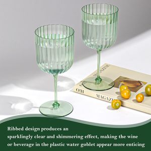 Ensemble de verrerie de luxe tendance, fait main, multicolore, côtelée, comprenant des verres à vin et des flûtes de 200-400 ml, pour la location d'événements et de mariages - Product Image 5