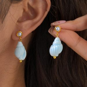 Summer Cute <strong>Little</strong> Fish Drop <strong>Earrings</strong> <strong>for</strong> <strong>Girls</strong> Gifts Jewelry Stainless Steel 18K Gold Plated <strong>Pearl</strong> <strong>Earrings</strong> - Product Image 2