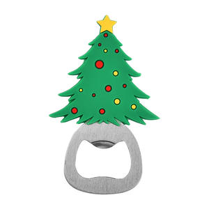 Ouvre-bouteilles de Noël Père Noël pour l'organisation de la maison, indispensables pour les fêtes, les fêtes de la bière, ouvre-bouteilles en silicone et en acier inoxydable - Product Image 2