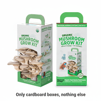 Kits de culture de champignons huîtres en boîte de papier, très demandés, pour la production de mycélium de Pleurotus Ostreatus vert