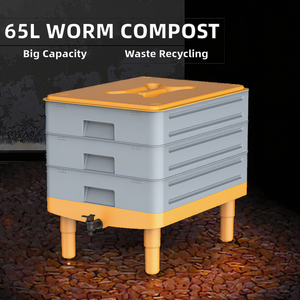 65L 3-tepsi Modern sıcak solucan çiftlik kompost <span class=keywords><strong>Bin</strong></span> fabrika earthrecycling kompost <span class=keywords><strong>Bin</strong></span> geri dönüşüm gıda atık için - Product Image 2