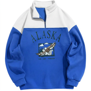 Custom Regular Fit Unisex Quarter <b>Zip</b> High Street <b>Hoodie</b> Digital Printing OEM/ODM Services Spacious Kangaroo <b>Pocket</b> Anti-Wrinkle - Product Image 4