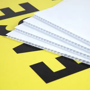 Customized Thickness 2mm 3mm 4mm 5mm White 4'x8' PP Corflute Coroplast Corrugated Plastic Sheets Board