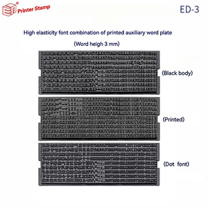 ED Combinaison <span class=keywords><strong>Timbre</strong></span> Codeur En Caoutchouc Lettrage Plaques A-Z Lettres 0-9 Numéros pour Production Lot Date Heure Impression Bureau - Product Image 3